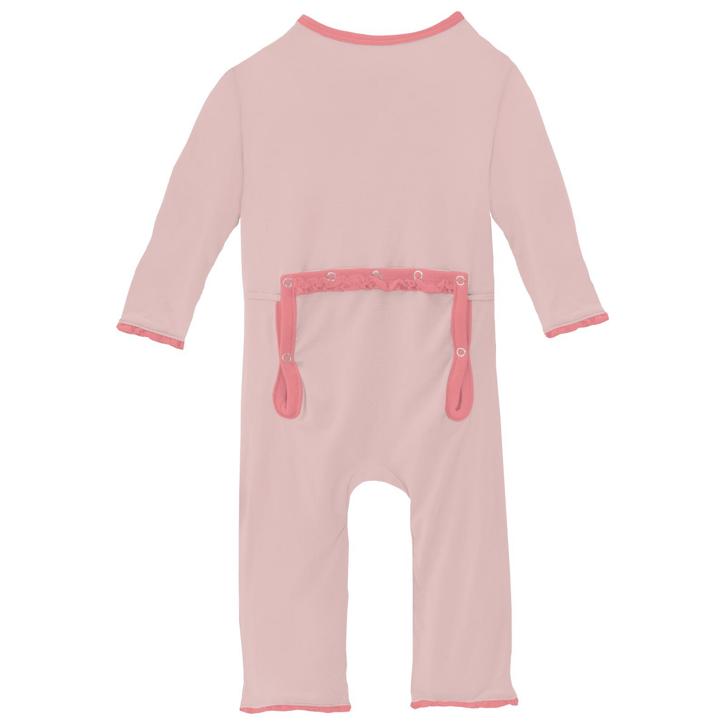 KicKee Pants Romper in Baby Rose with Strawberry