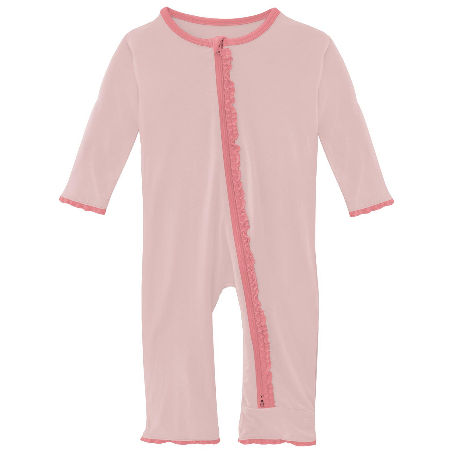 KicKee Pants Romper in Baby Rose with Strawberry